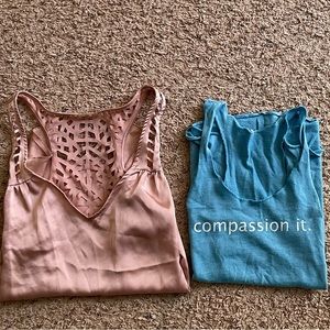 Gorgeous Blue and Pink tank top (SIZE: S)